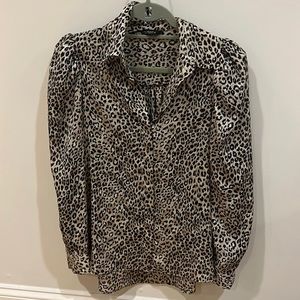 Zara - Leopard Satin blouse